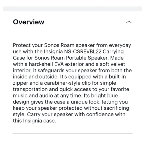 Insignia carrying case for Sonos Roam - Picture 7 of 7